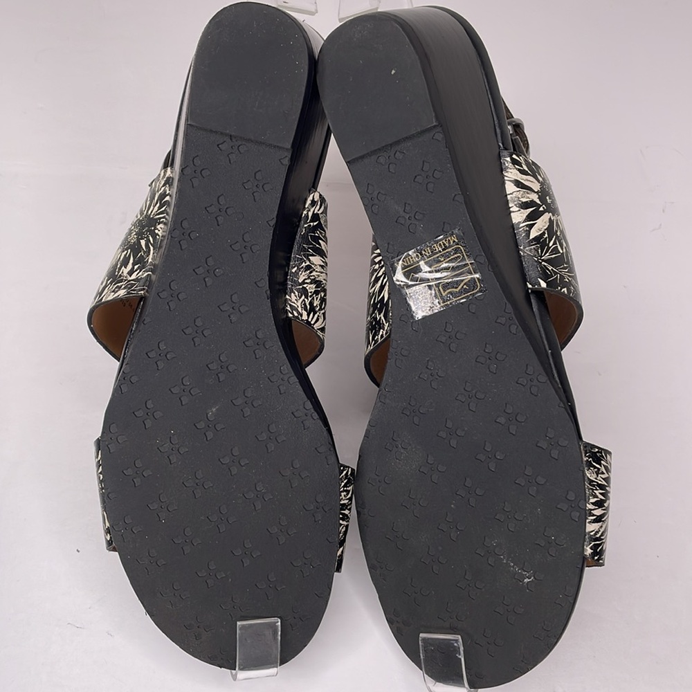 Patricia Nash Sandals Mirella Open Toe Slingback Sunflower BlkWhite Sandals - Picture 5 of 9